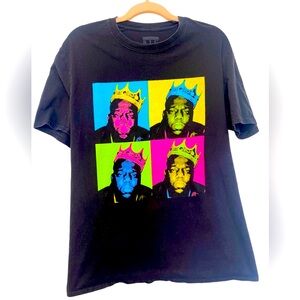 Licensed Notorious B.I.G. T shirt Warhol style frames print Sz M